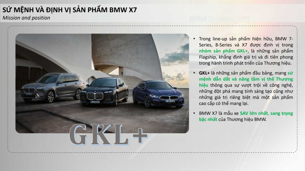 Định vị phân khúc BMW X7 Lci 2023.