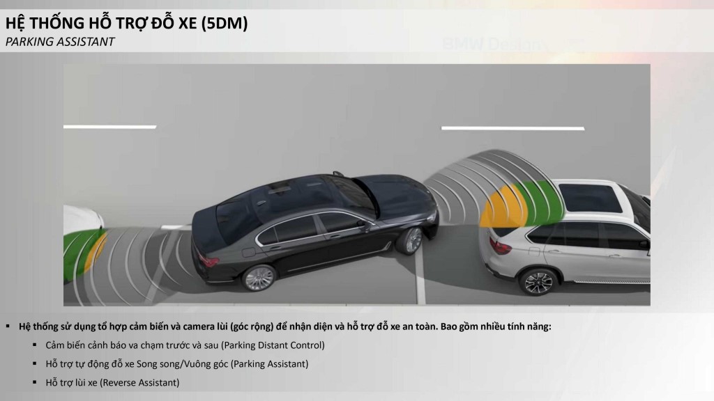 Hệ thống hỗ trợ đỗ xe trên BMW X7 LCI 2023.